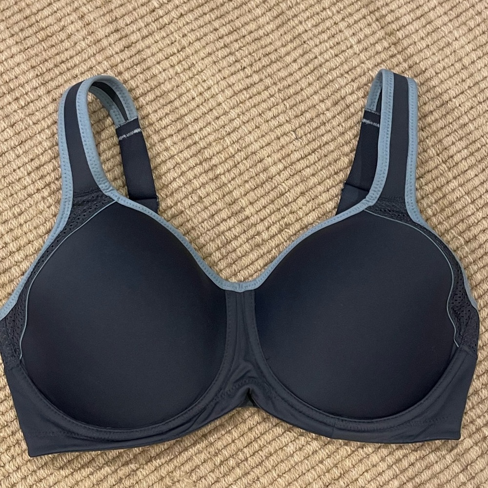 Wacoal WACOAL Lindsey Sport Contour Underwire Bra 853302 Gray/Blue Size 36DD